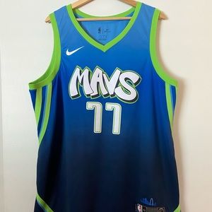 Dallas Mavericks Luka Doncic #77 2020 City Edition New Arrival Blue Jersey